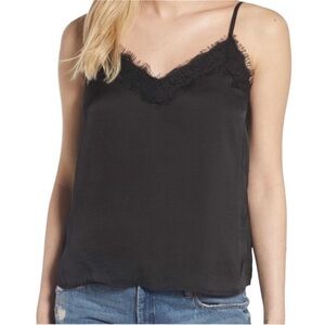 NWT Everleigh Nordstrom Lace Black Cami Sz Small Y2K